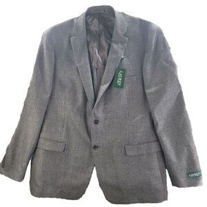 Polo‎ Ralph Lauren Blazer Charcoal Gray Mens 50 L 100% Wool Jacket - MSRP: $400